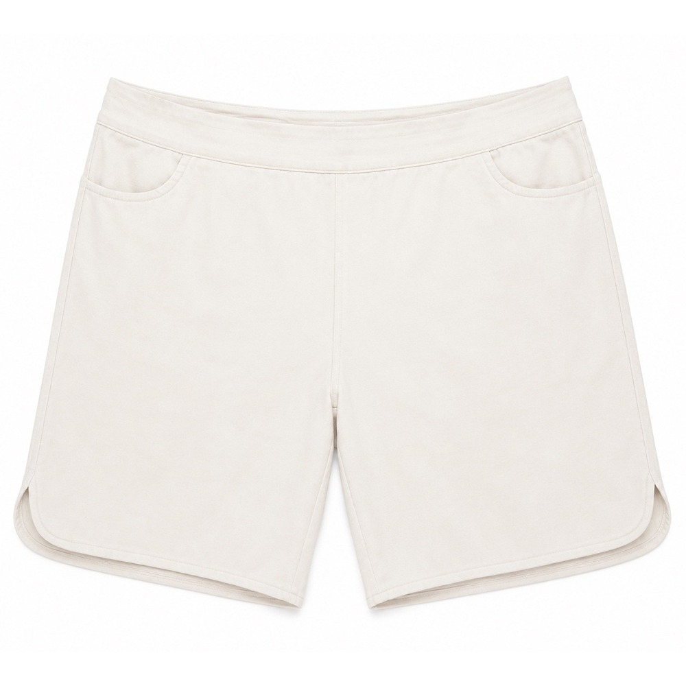 Coconut Row Palm Beach Womens Beige Flat Front Pocket Shorts Size 14P Petite